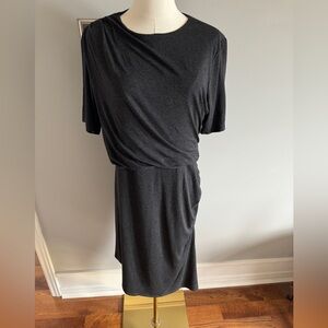 Reitman’s charcoal grey ruched dress